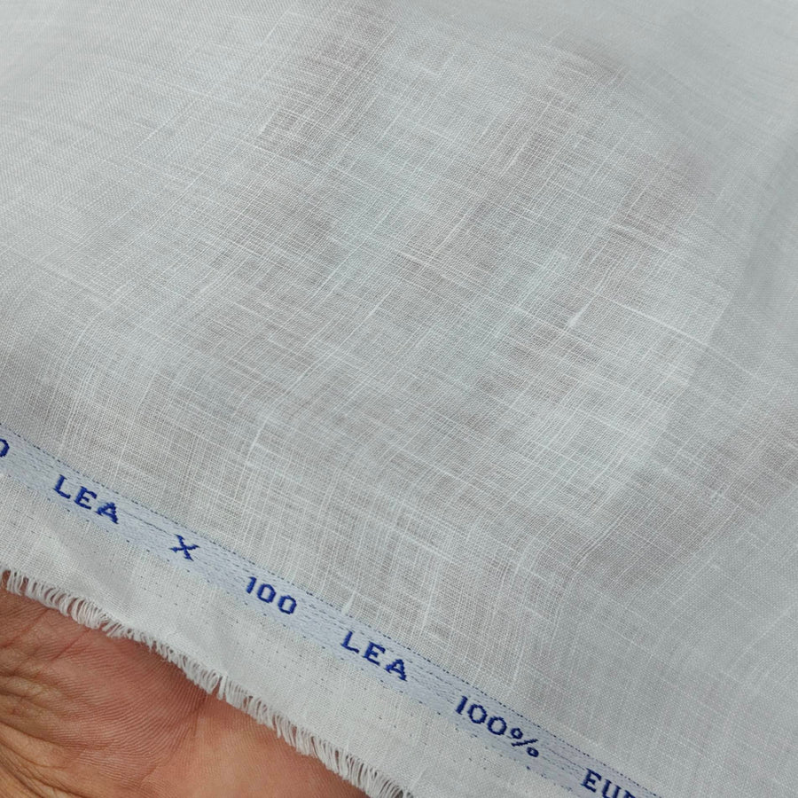 Shirt Fabric Donear 100 Lea × 100 Lea 100%Linen Slub Colour White