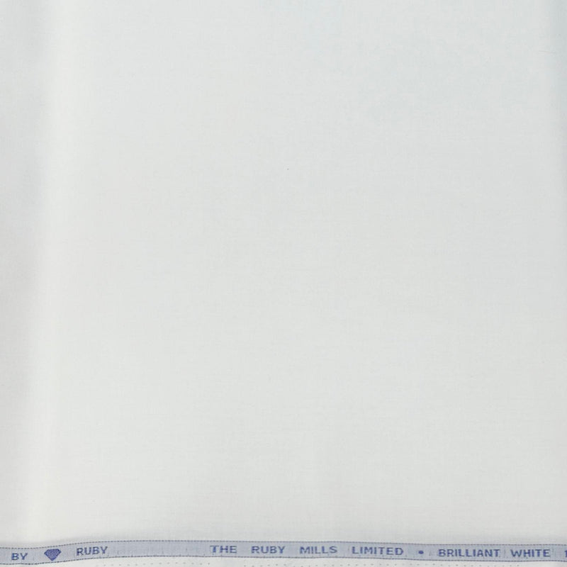 Pajama Fabric Ruby Stiff Finish Pure Cotton Plain White