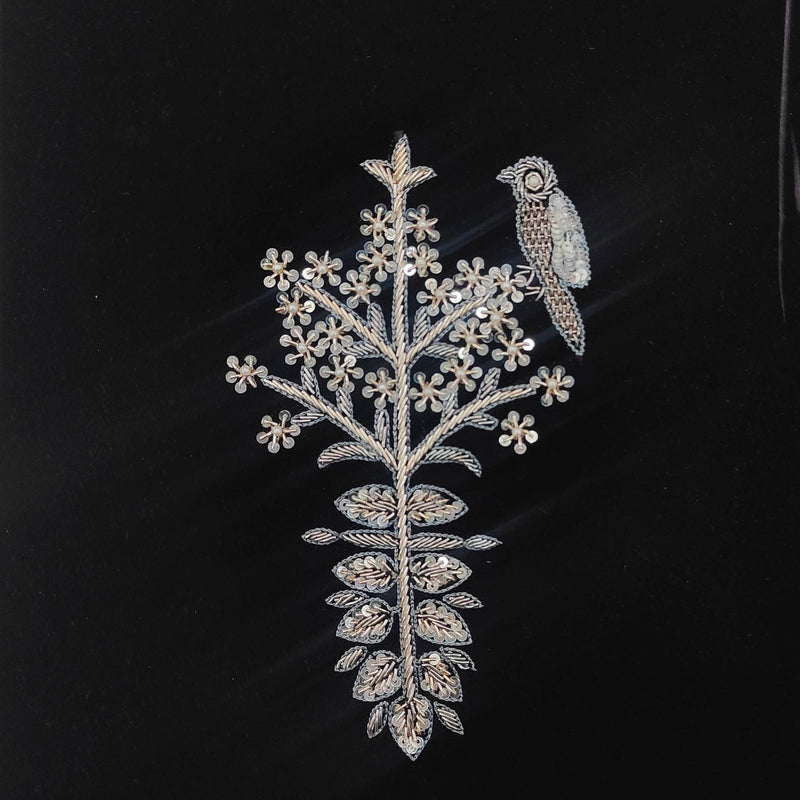 ManTire Premium Designer Bandhgala Suit Fabric With Handwork Colour Black