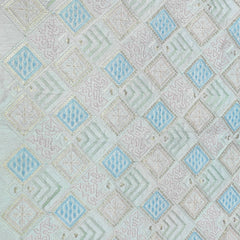 Koti (Nehru Jacket) Fabric ManTire Designer Silk Embroidery Colour Blue,Green N Pink