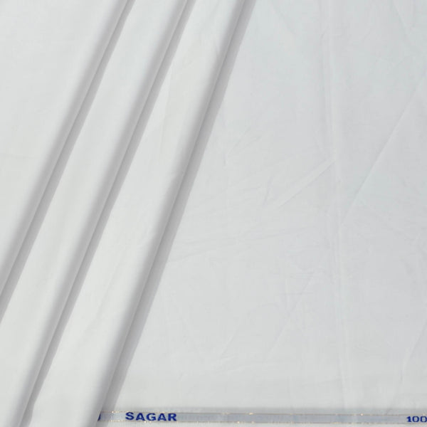 Kurta Pajama Fabric ManTire 100% Cotton Premium Plain Color White