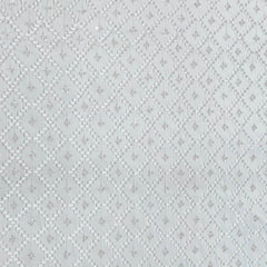 Koti (Nehru Jacket) Fabric ManTire Designer Silk Embroidery Colour White