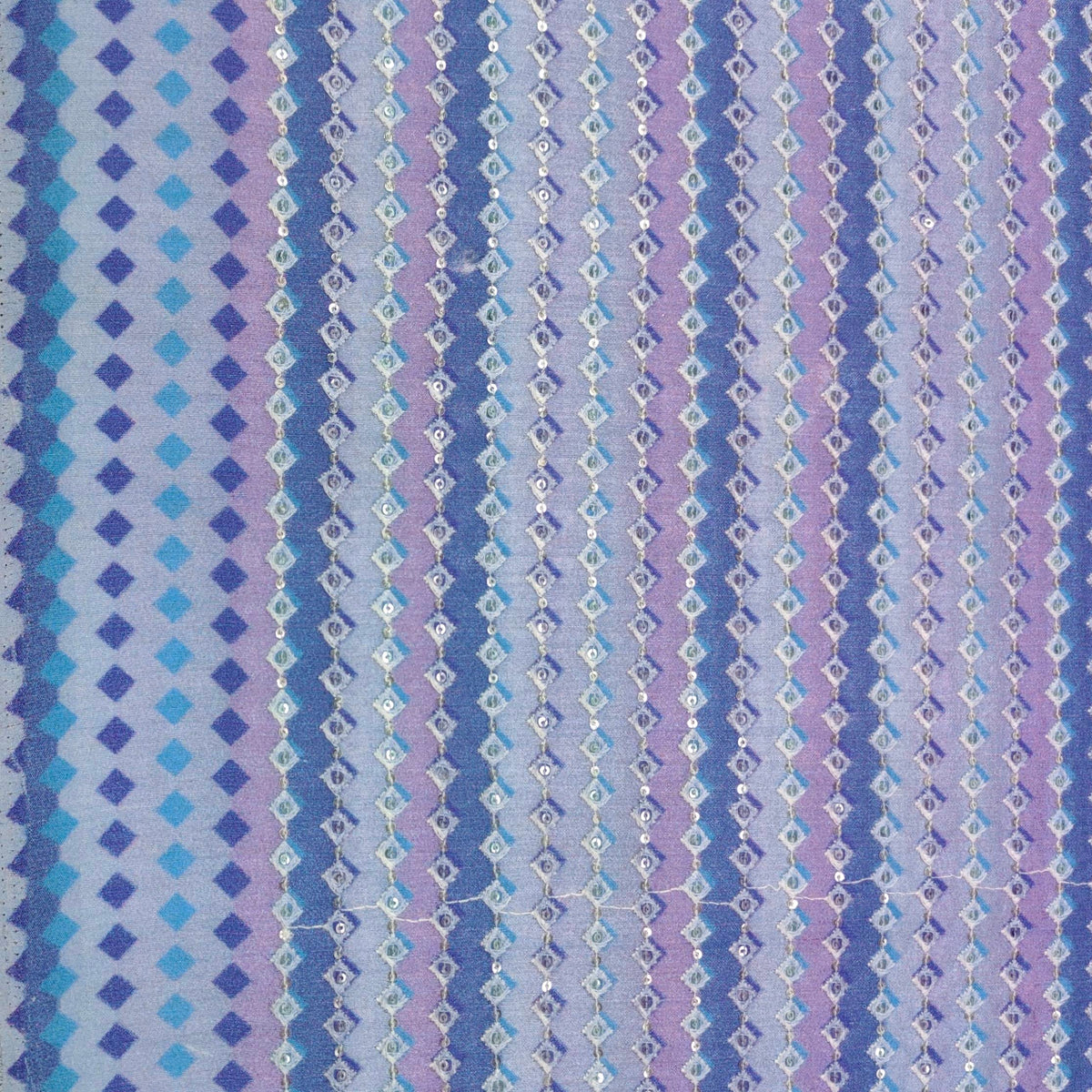 Koti (Nehru Jacket) Fabric ManTire Designer Silk Embroidery Colour Blue N Lavender