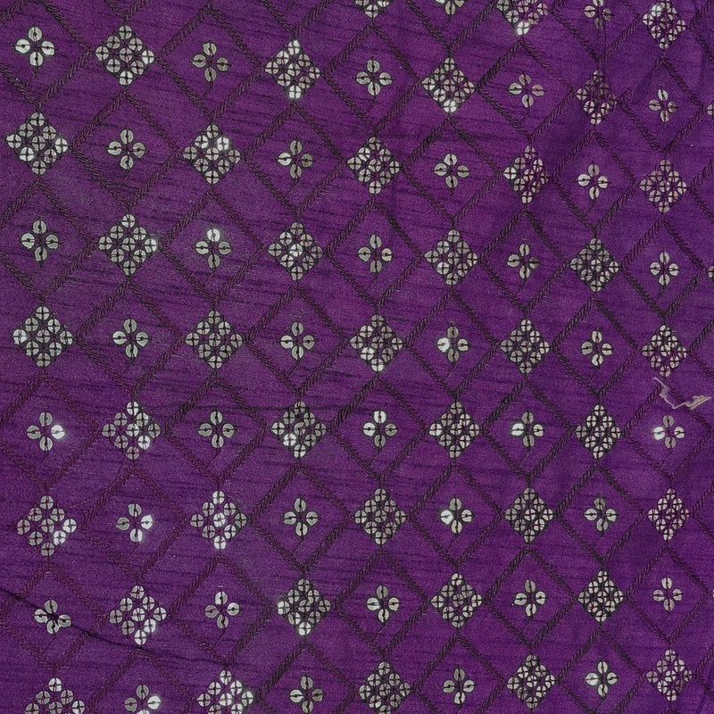 Kurta Fabric ManTire Designer Silk Embroidery Colour Purple