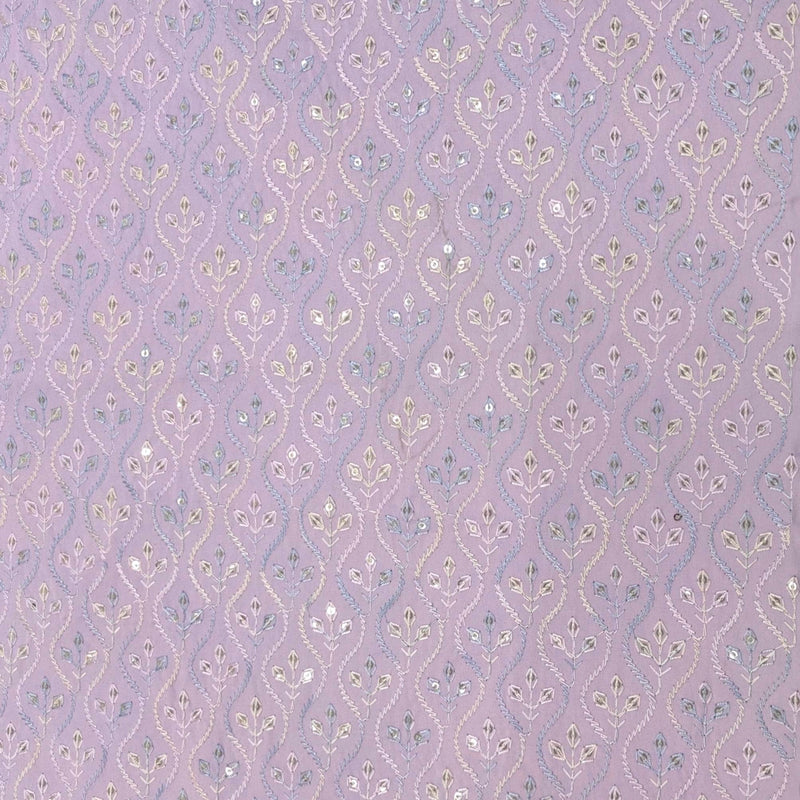 Kurta Fabric ManTire Designer Silk Embroidery Colour Lavender