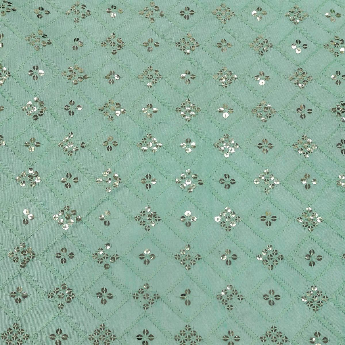 Kurta Fabric ManTire Designer Silk Embroidery Colour Mint Green