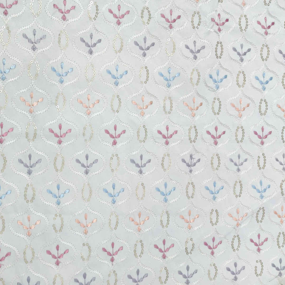 Kurta Fabric ManTire Designer Silk Embroidery Colour Pink,Grey N Blue