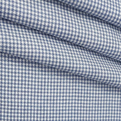 Trouser Fabric Donear Premium 60Lea  100% Linen Check Colour Blue N White