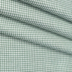 Trouser Fabric Donear Premium 60Lea  100% Linen Check Colour Green