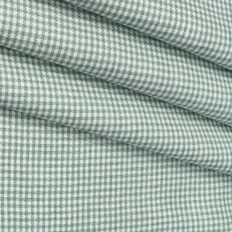 Trouser Fabric Donear Premium 60Lea  100% Linen Check Colour Green