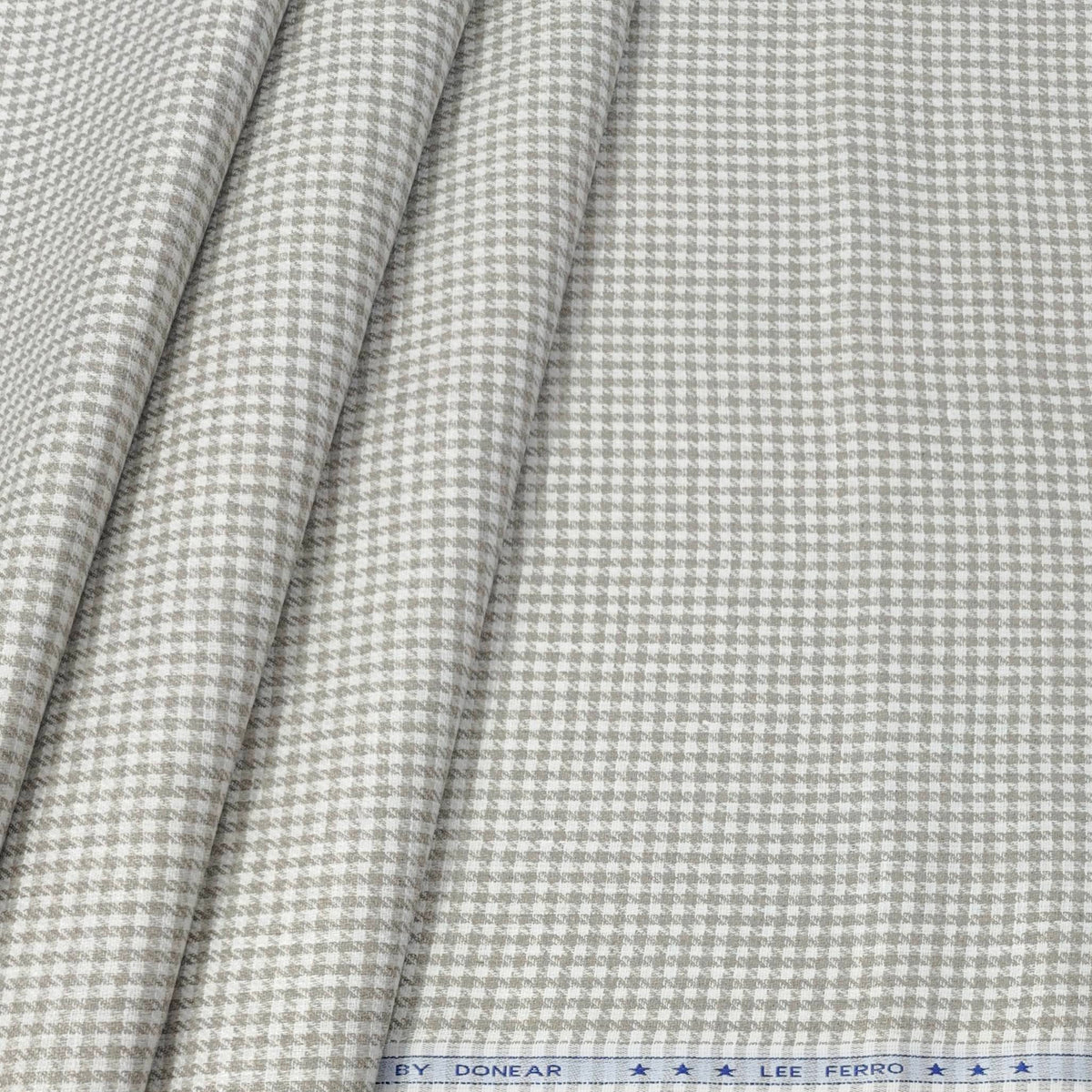 Trouser Fabric Donear Premium 60Lea  100% Linen Check Colour Brown