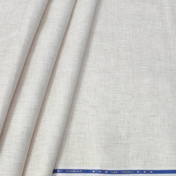 Trouser Fabric Donear Premium 60Lea  100% Linen Slub Dobby Colour Ash Brown