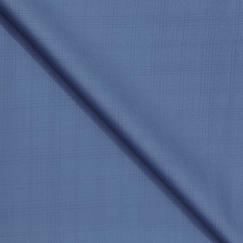 Trouser Fabric Reid & Taylor Super 130s Count 70%Wool Mild Check Color Glaucous Blue