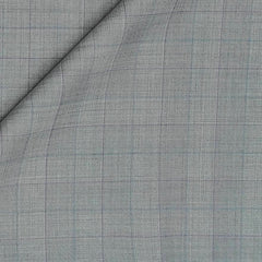 Trouser Fabric Reid & Taylor Super 130s Count 70%Wool Broad Check Color Light Grey
