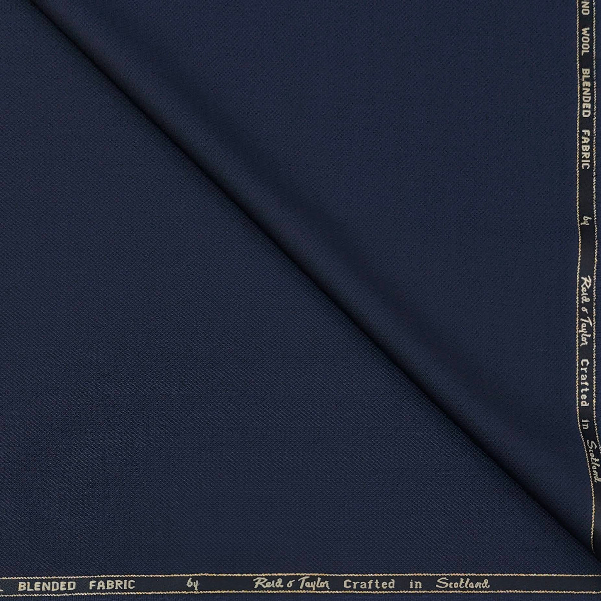 Trouser Fabric Reid & Taylor Super 120s Count 60%Wool Dobby Color Space Blue