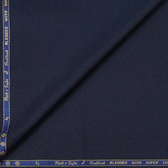 Trouser Fabric Reid & Taylor Super 150s Count 58%Wool Dobby Color Blackish Blue