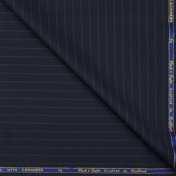 Trouser Fabric Reid & Taylor Super 150s Count 80%Wool Lining Color Midnight Blue