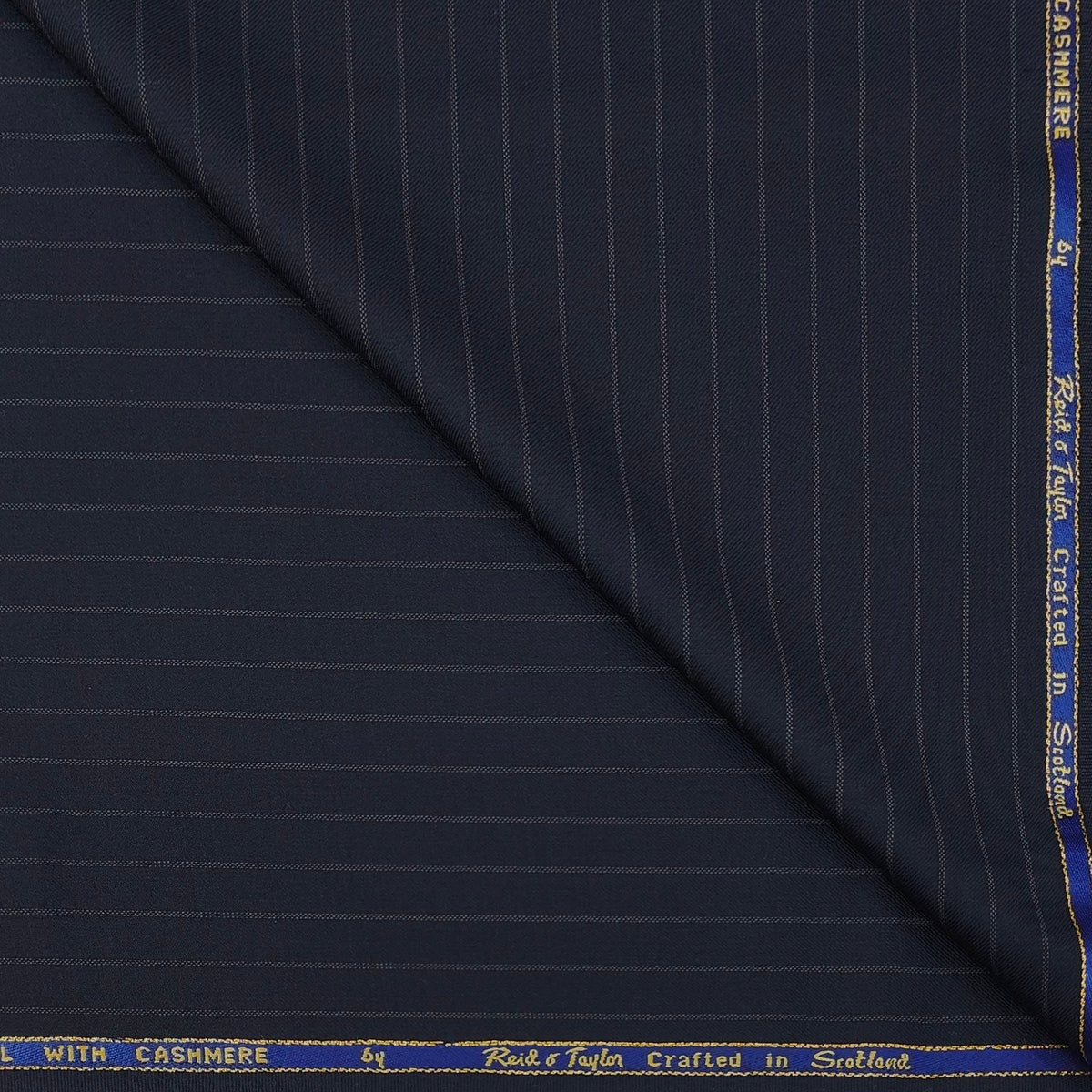 Trouser Fabric Reid & Taylor Super 150s Count 80%Wool Lining Color Midnight Blue