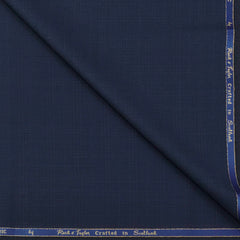 Trouser Fabric Reid & Taylor Super 130s Count 70%Wool Mild Check Color Dark Blue