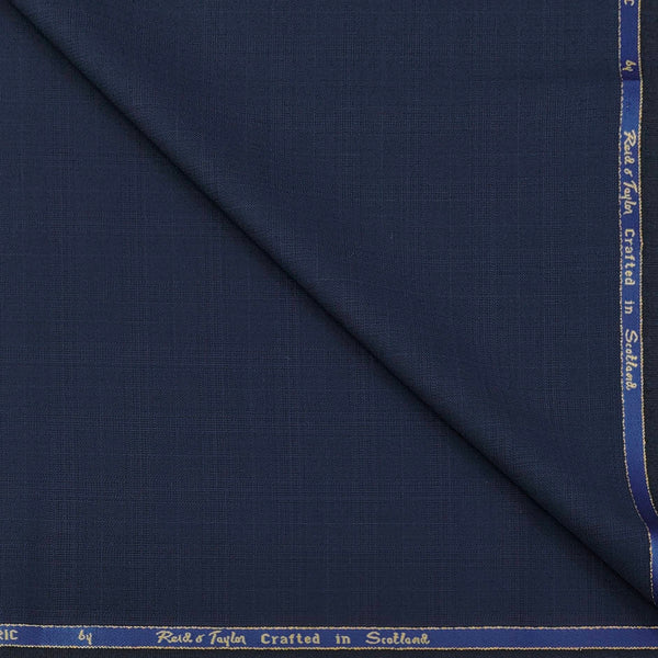 Trouser Fabric Reid & Taylor Super 130s Count 70%Wool Mild Check Color Dark Blue