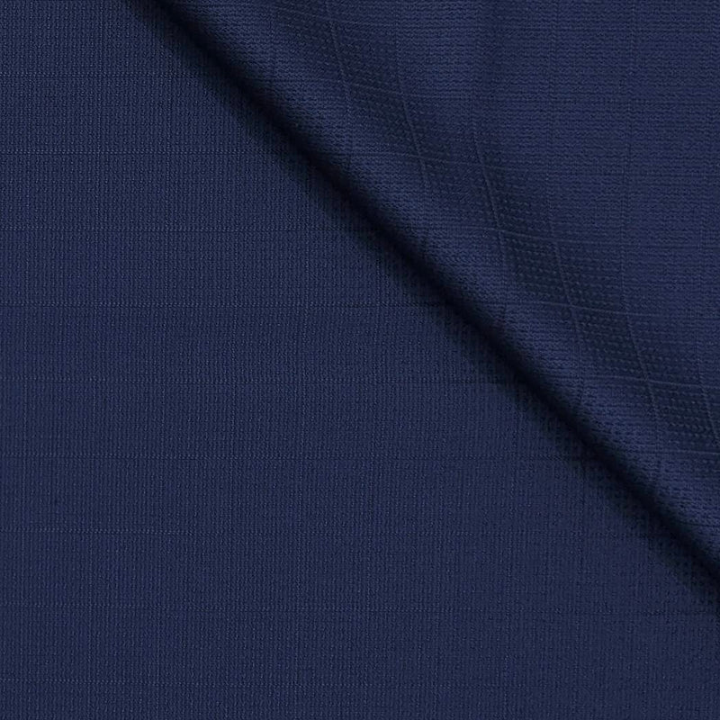 Trouser Fabric Reid & Taylor Super 150s Count 58%Wool Check Color Dark Blue