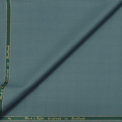 Trouser Fabric Reid & Taylor Super 130s Count 70%Wool Check Color Viridian Green
