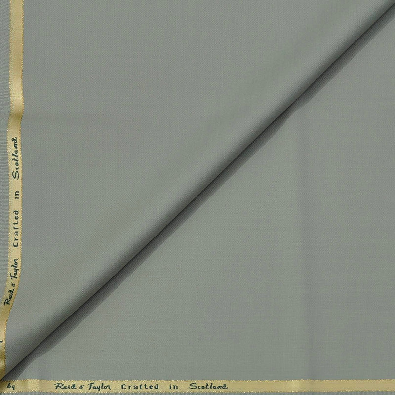 Trouser Fabric Reid & Taylor Super 130s Count 70%Wool Slub Color Greenish Grey