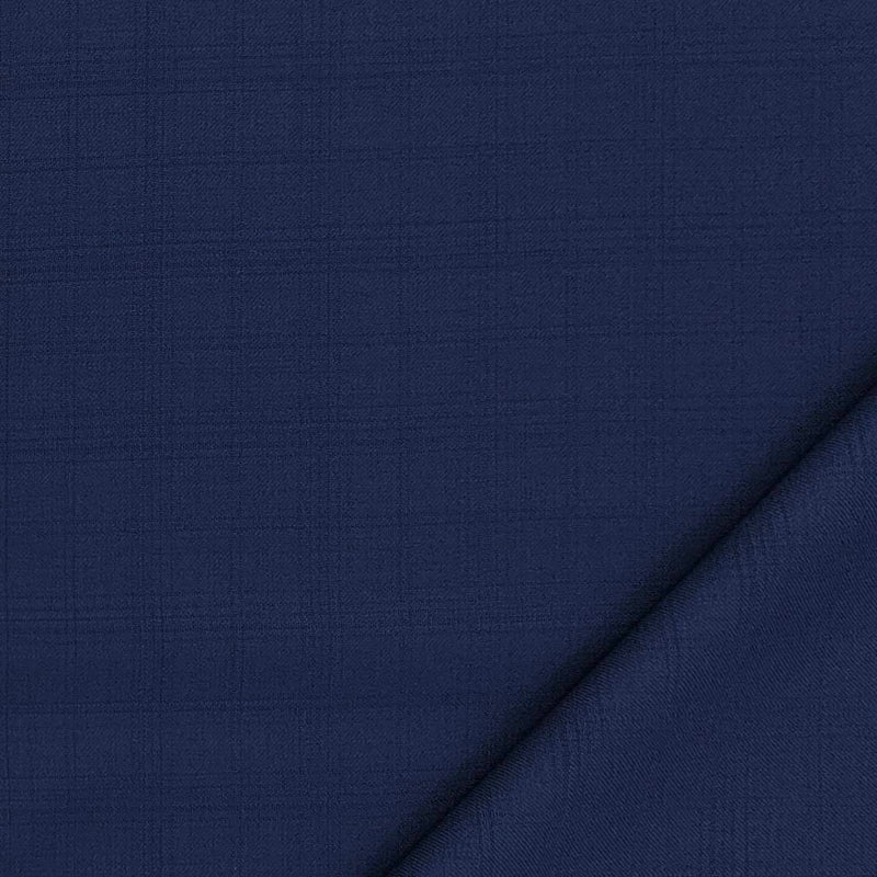 Trouser Fabric Reid & Taylor Super 130s Count 50%Wool Mild Check Color Dark Blue