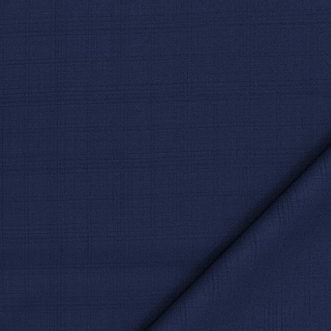 Trouser Fabric Reid & Taylor Super 130s Count 50%Wool Mild Check Color Dark Blue