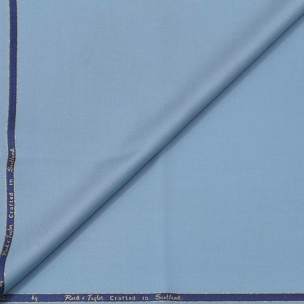 Trouser Fabric Reid & Taylor Super 130s Count 70%Wool Self Slub Color Sky Blue