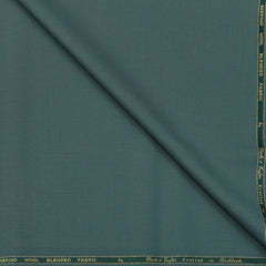 Trouser Fabric Reid & Taylor Super 130s Count 70%Wool Self Slub Color Viridian Green