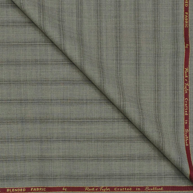 Trouser Fabric Reid & Taylor Super 130s Count 70%Wool Broad Lining Color Dusty Brown