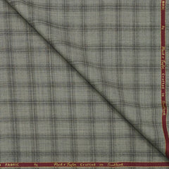 Trouser Fabric Reid & Taylor Super 130s Count 70%Wool Broad Check Color Dusty Brown