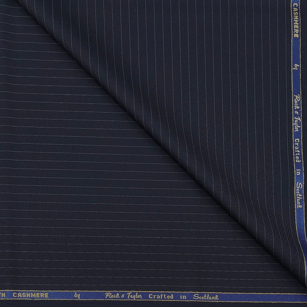 Trouser Fabric Reid & Taylor Super 140s Count 70%Wool Lining Color Dark Midnight Blue