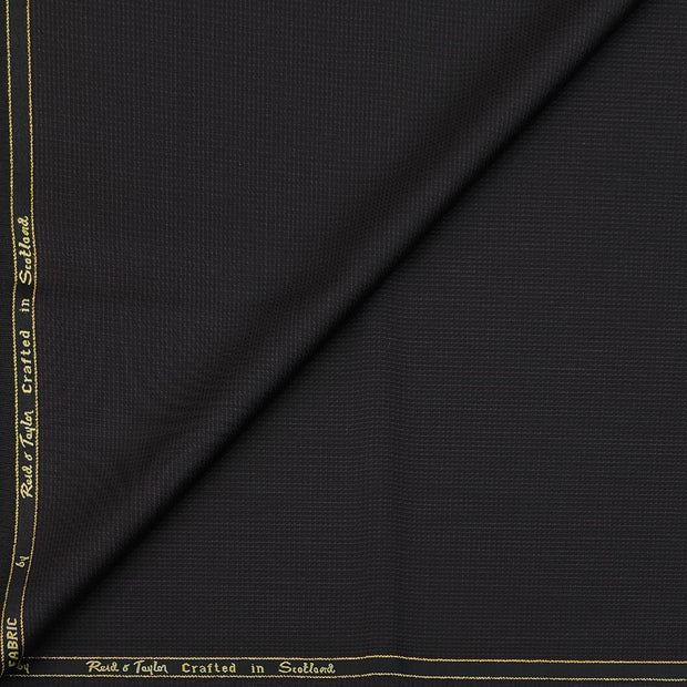Trouser Fabric Reid & Taylor Super 130s Count 70% Wool Dotted Color Maroon N True Black