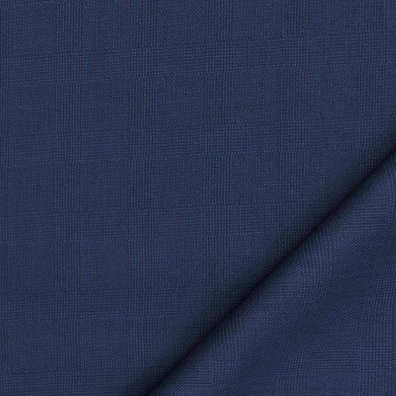 Trouser Fabric Reid & Taylor Super 150s Count 58% Wool Mild Check Color Cobalt Blue