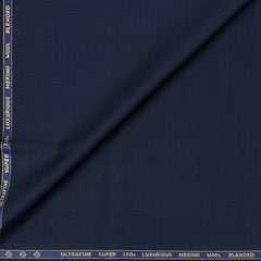 Trouser Fabric Reid & Taylor Super 130s Count 70% Wool Mild Check Color Midnight Blue
