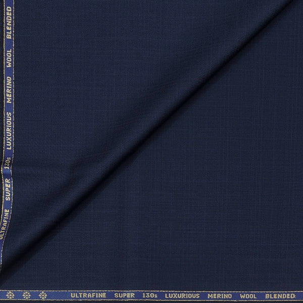 Trouser Fabric Reid & Taylor Super 130s Count 70% Wool Mild Check Color Midnight Blue