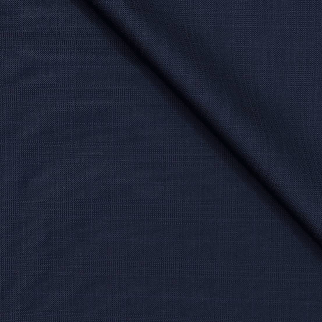 Trouser Fabric Reid & Taylor Super 130s Count 70% Wool Mild Check Color Midnight Blue