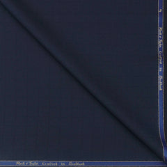 Trouser Fabric Reid & Taylor Super 150s Count 80% Wool Check Color Dark Blue