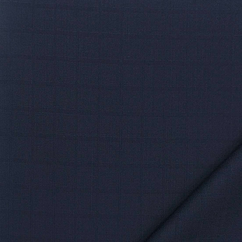 Trouser Fabric Reid & Taylor Super 150s Count 80% Wool Check Color Dark Blue