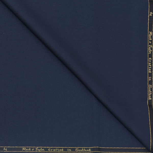 Trouser Fabric Reid & Taylor Super 140s Count 70% Wool Slub Color Space Blue