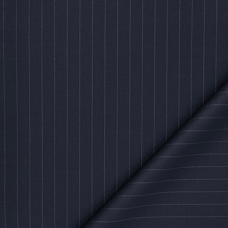 Trouser Fabric Canetti Italy Luxury 100s Wool Blended Lining Colour Midnight Blue