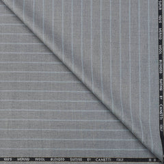 Trouser Fabric Canetti Italy Luxury 100s Wool Blended Broad Lining Colour Grandma Grey