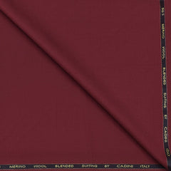 Trouser Fabric Canetti Italy Luxury 90s Wool Blended Textured Colour Garnet Red