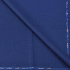 Trouser Fabric Canetti Italy Luxury 110s Wool Blended Self Slub Colour Royal Blue