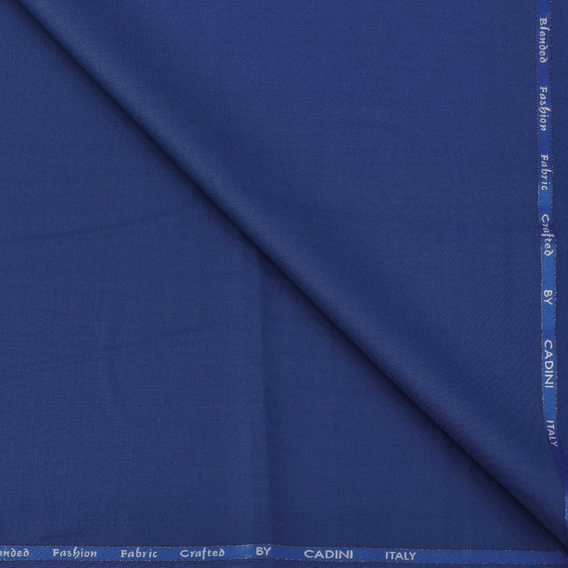 Trouser Fabric Canetti Italy Luxury 110s Wool Blended Self Slub Colour Royal Blue