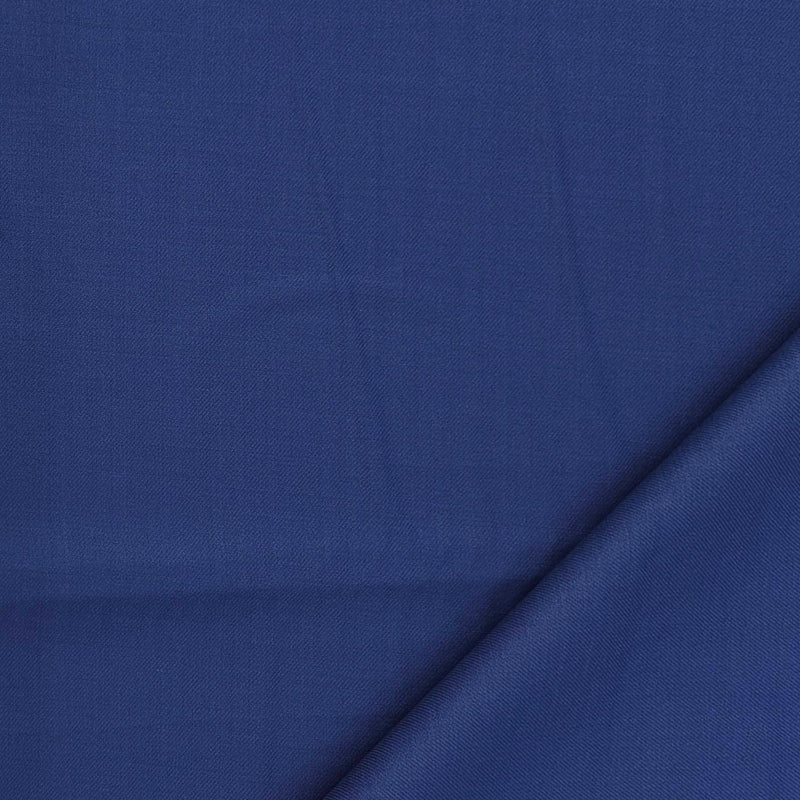 Trouser Fabric Canetti Italy Luxury 110s Wool Blended Self Slub Colour Royal Blue