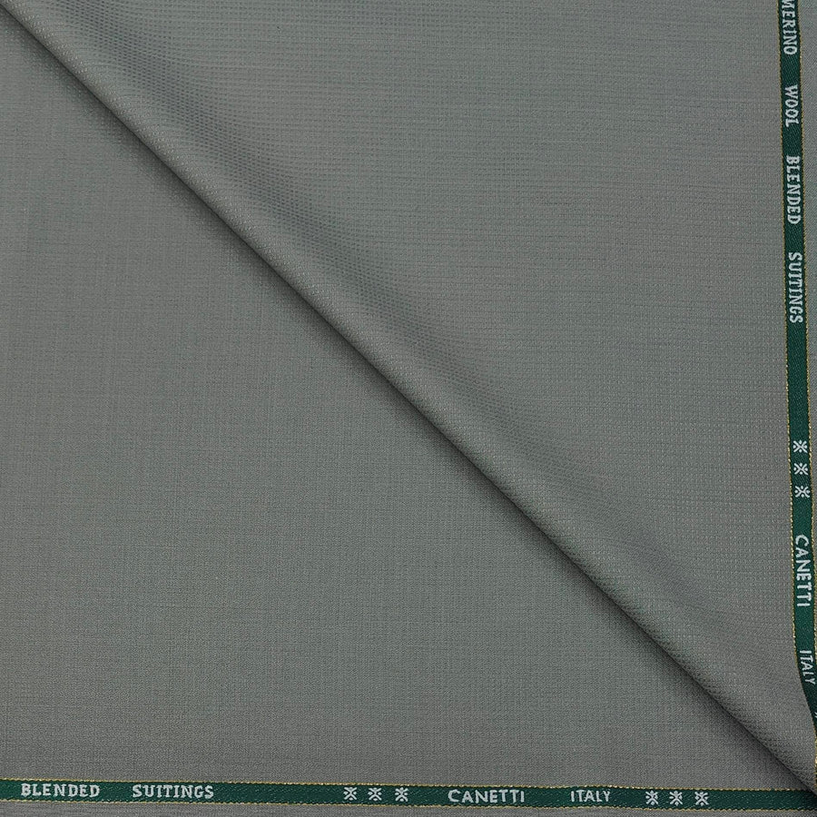 Trouser Fabric Canetti Italy Luxury 100s Wool Blended Dobby Colour Elaichi Green