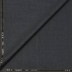 Trouser Fabric Canetti Italy Luxury 100s Wool Blended Mild Check Colour Grey